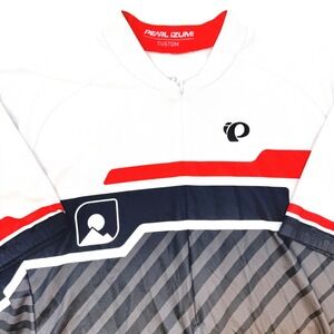 Pearl Izumi Custom Select Cycling Jersey Mens XL White Black Red Half Zip